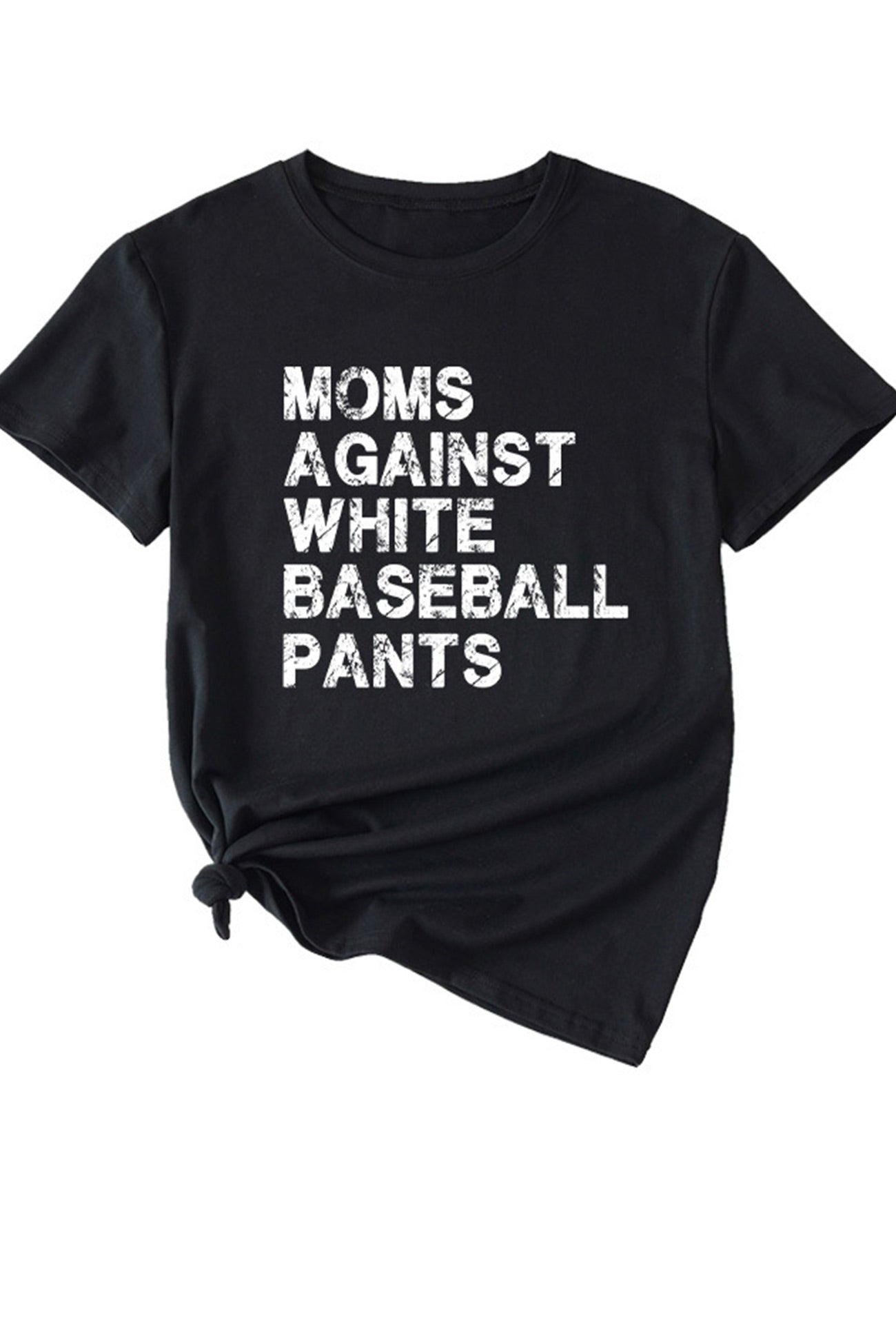 Moms Against With Baseball Pants Print T-shirt