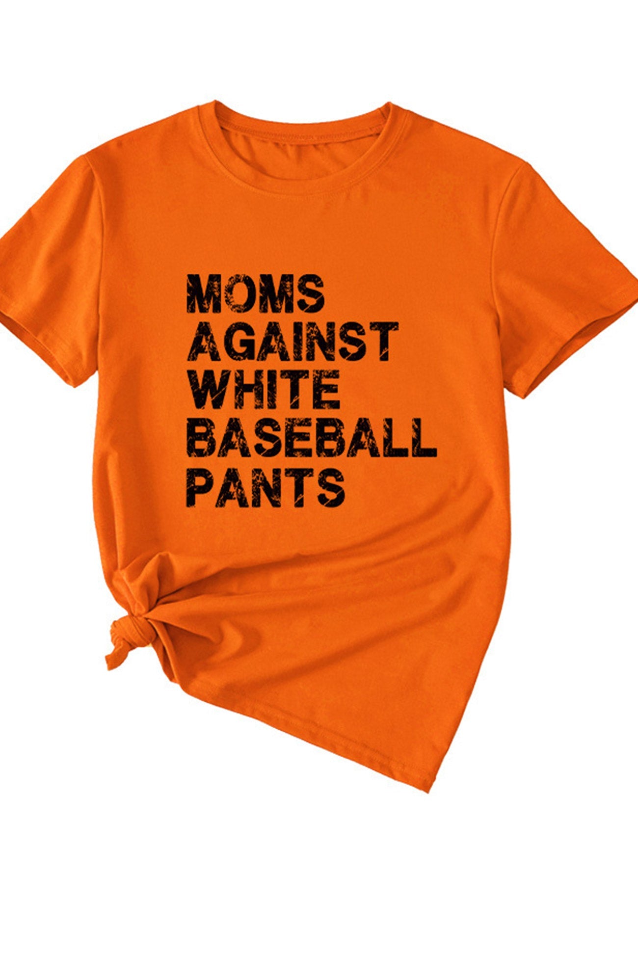 Moms Against With Baseball Pants Print T-shirt