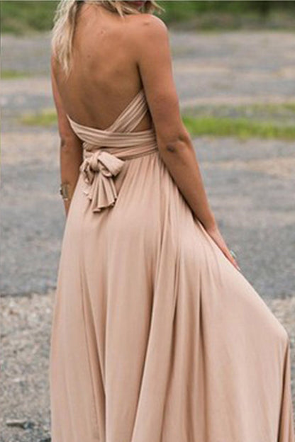 Multi-wear Strappy Backless Maxi Dress