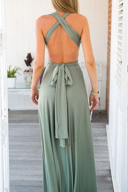 Multi-wear Strappy Backless Maxi Dress