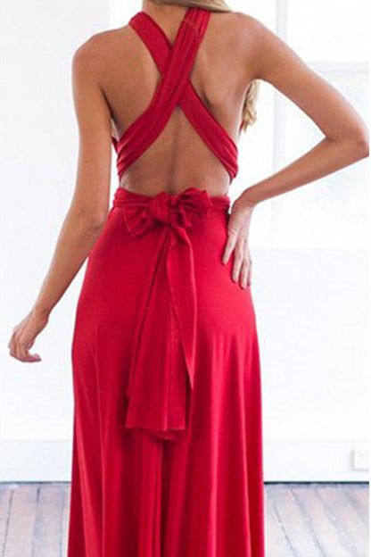 Multi-wear Strappy Backless Maxi Dress