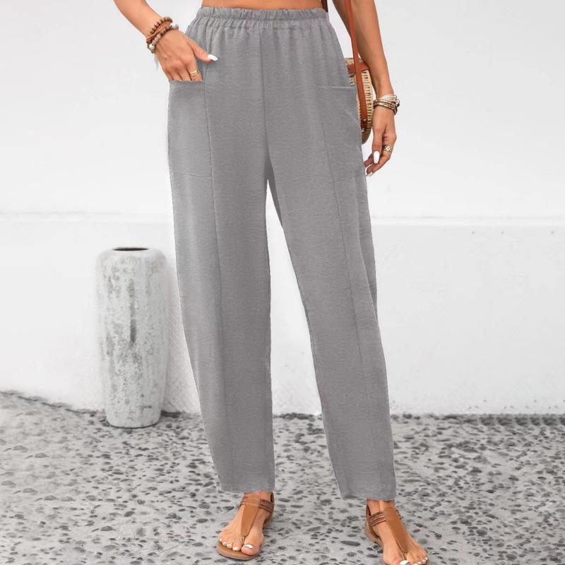 Casual Solid Color Trousers