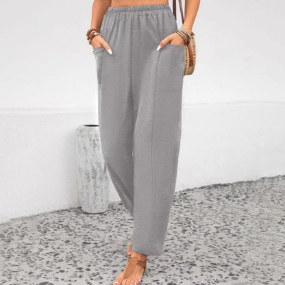 Casual Solid Color Trousers