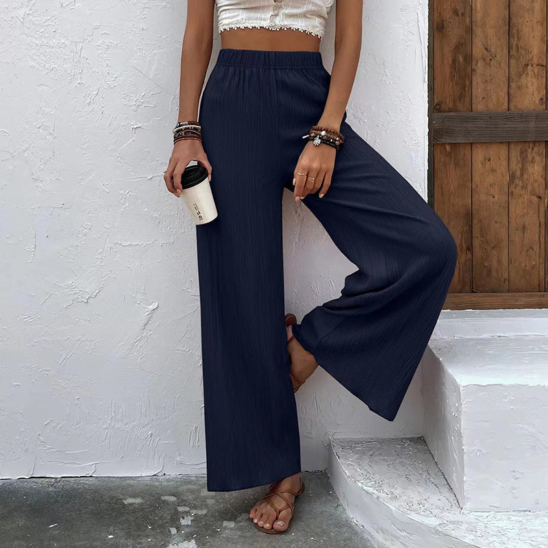 Casual Wide Leg Trousers Dark Blue best Best Sellings bottoms clothes pants Plus Size Sale Topseller