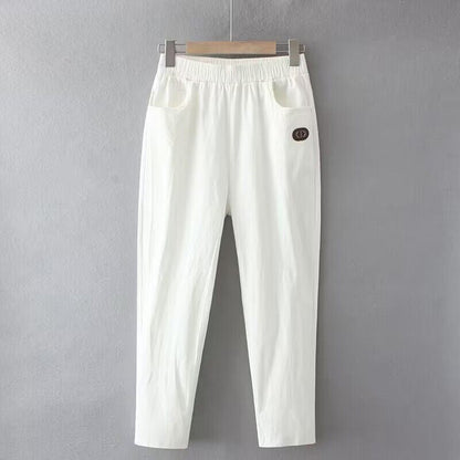 【Cotton And Linen】Comfortable Casual Trousers White best Best Sellings bottoms clothes Cotton And Linen pants Plus Size Sale Topseller