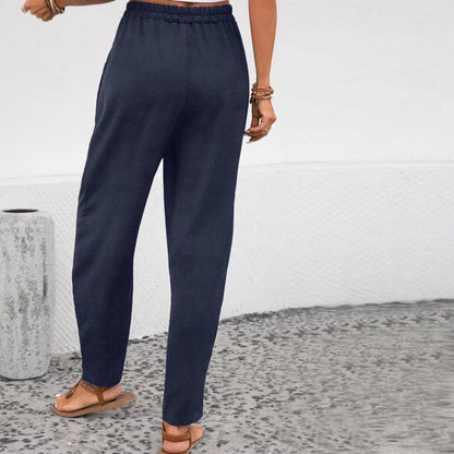 Casual Solid Color Trousers