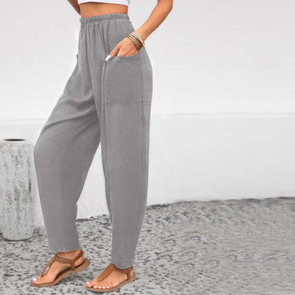 Casual Solid Color Trousers