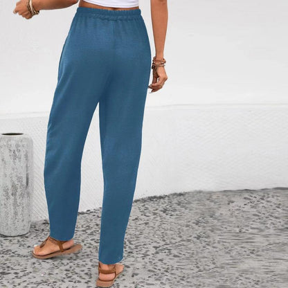 Casual Solid Color Trousers