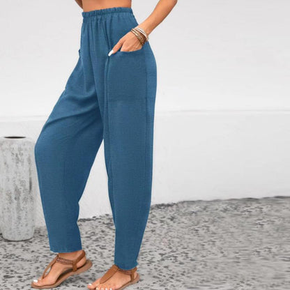 Casual Solid Color Trousers