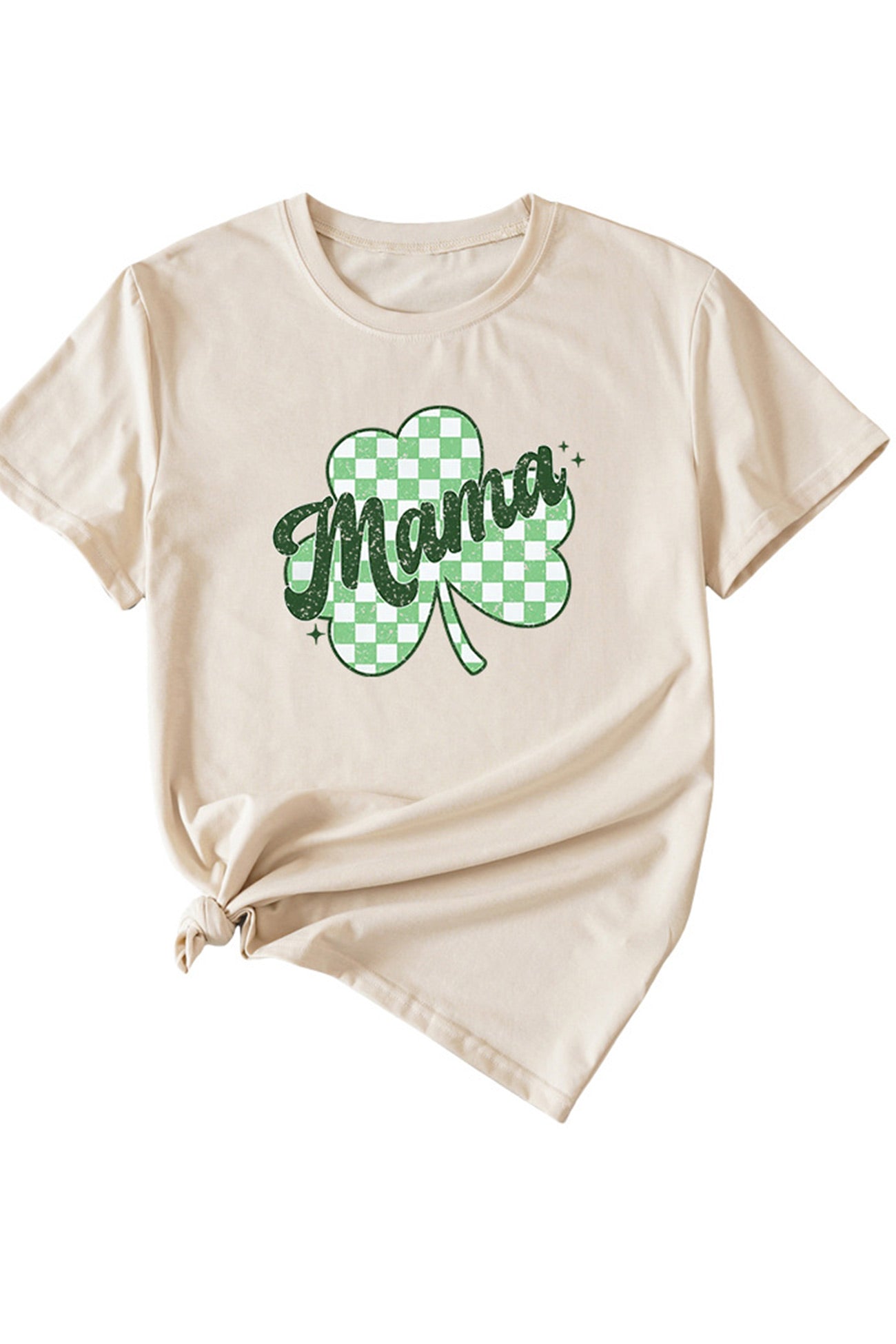 Plaid Clover Graphic T-shirt