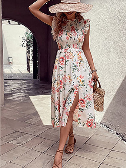 Valery Summer Floral Midi Dress