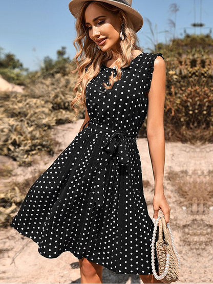 Pamela Summer Polka Dot Midi Dress