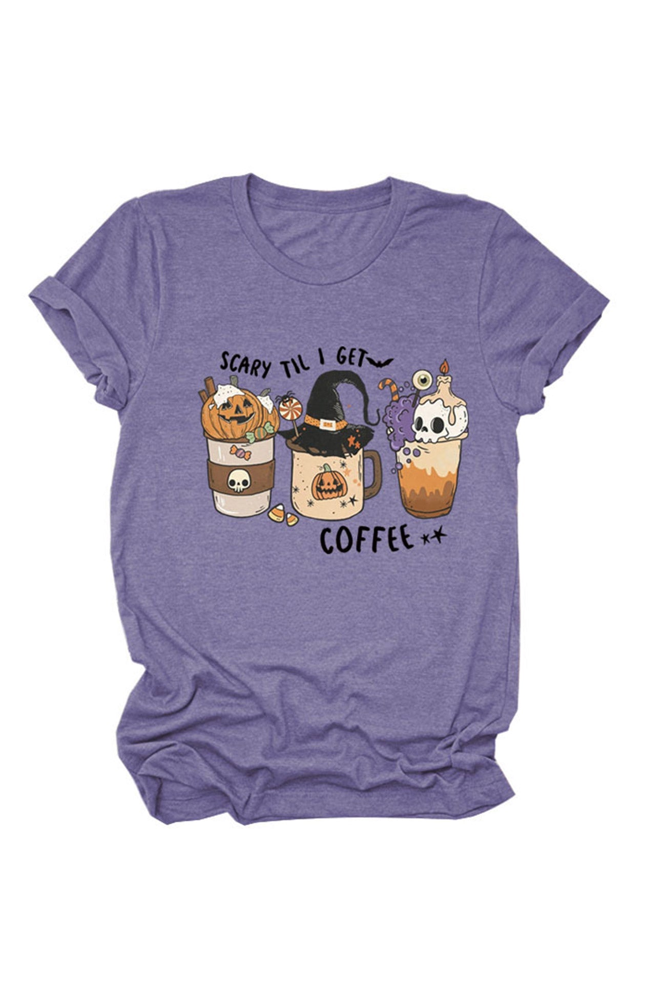 Scary Til I Get Coffee Graphic T-shirt