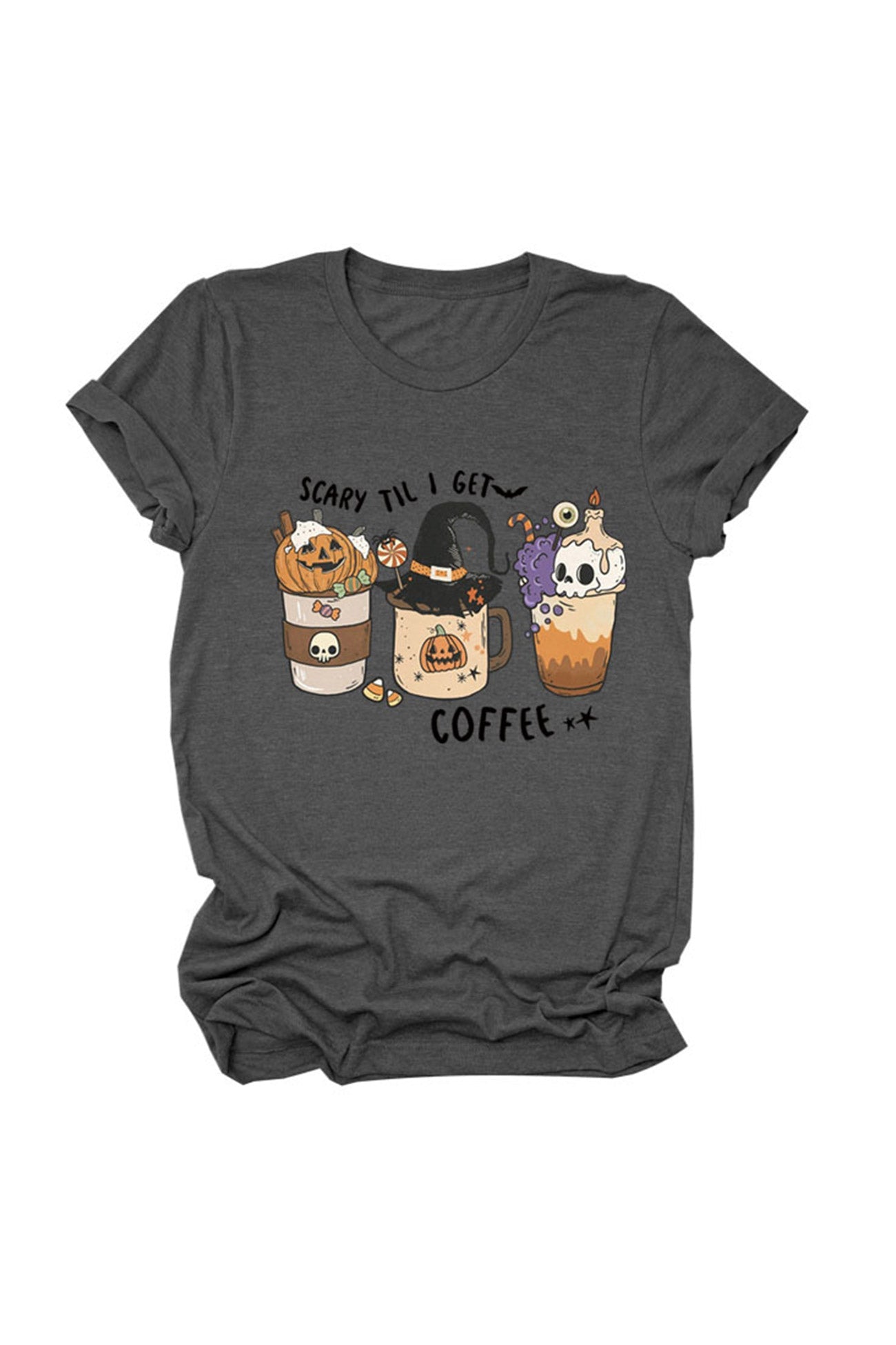 Scary Til I Get Coffee Graphic T-shirt