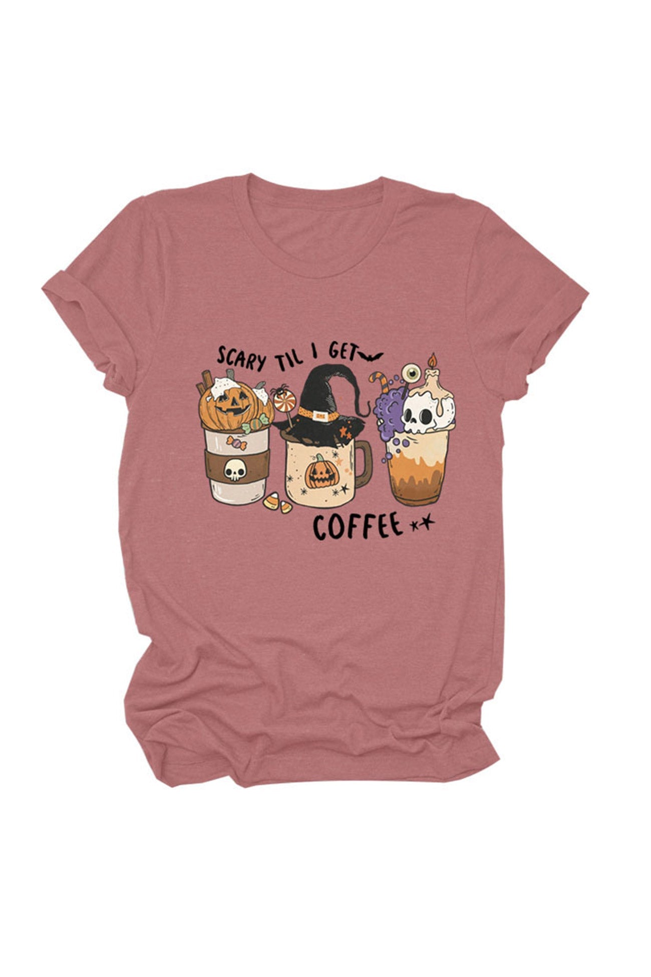 Scary Til I Get Coffee Graphic T-shirt