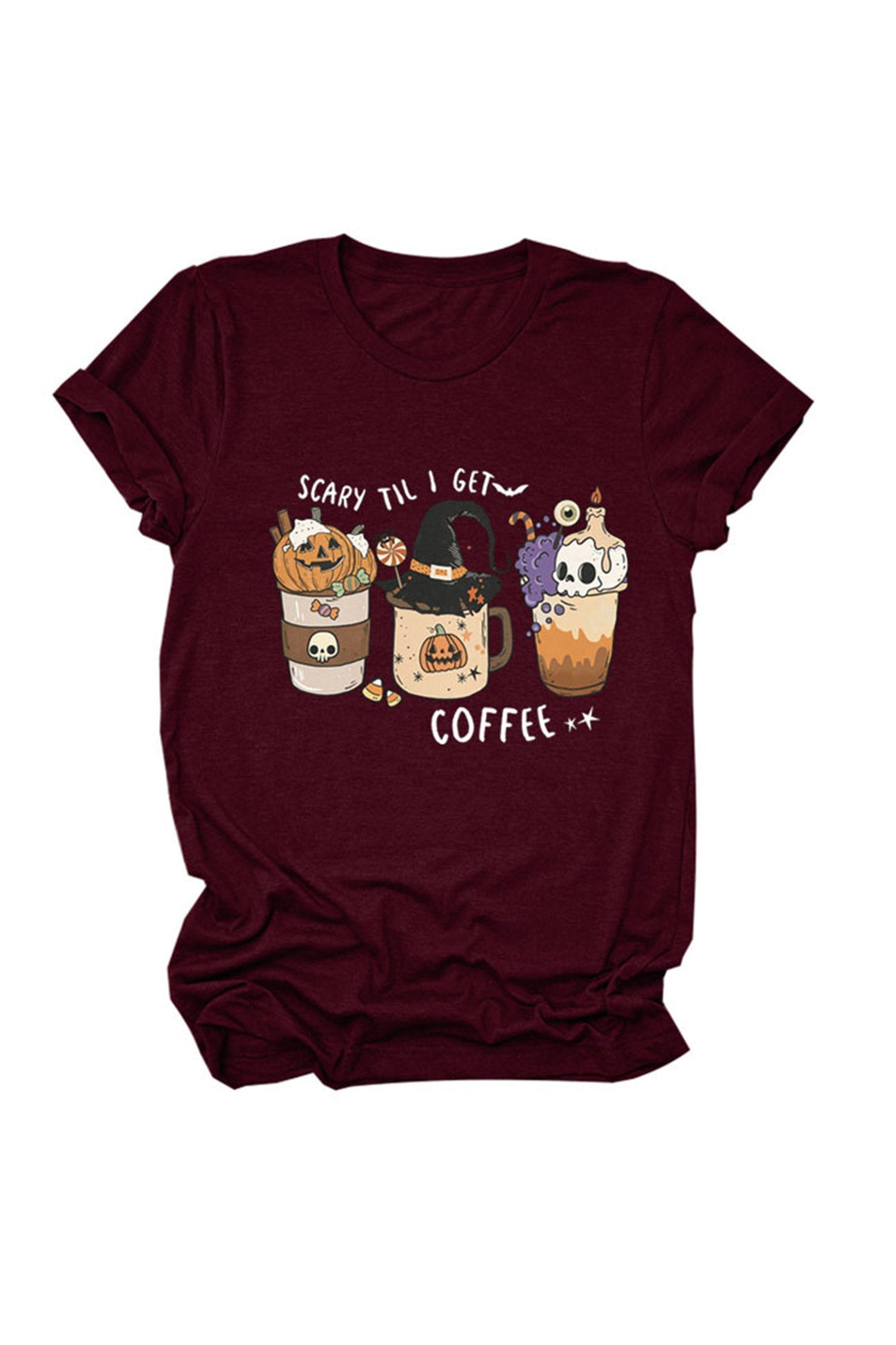 Scary Til I Get Coffee Graphic T-shirt