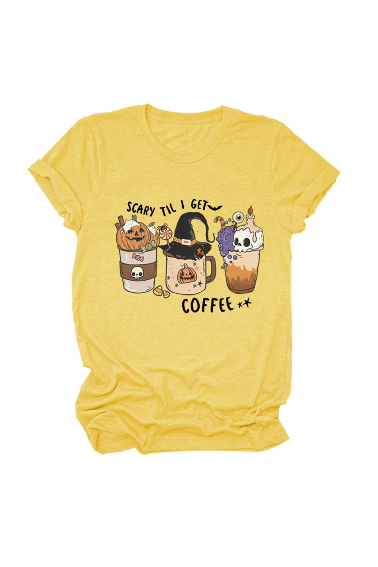 Scary Til I Get Coffee Graphic T-shirt