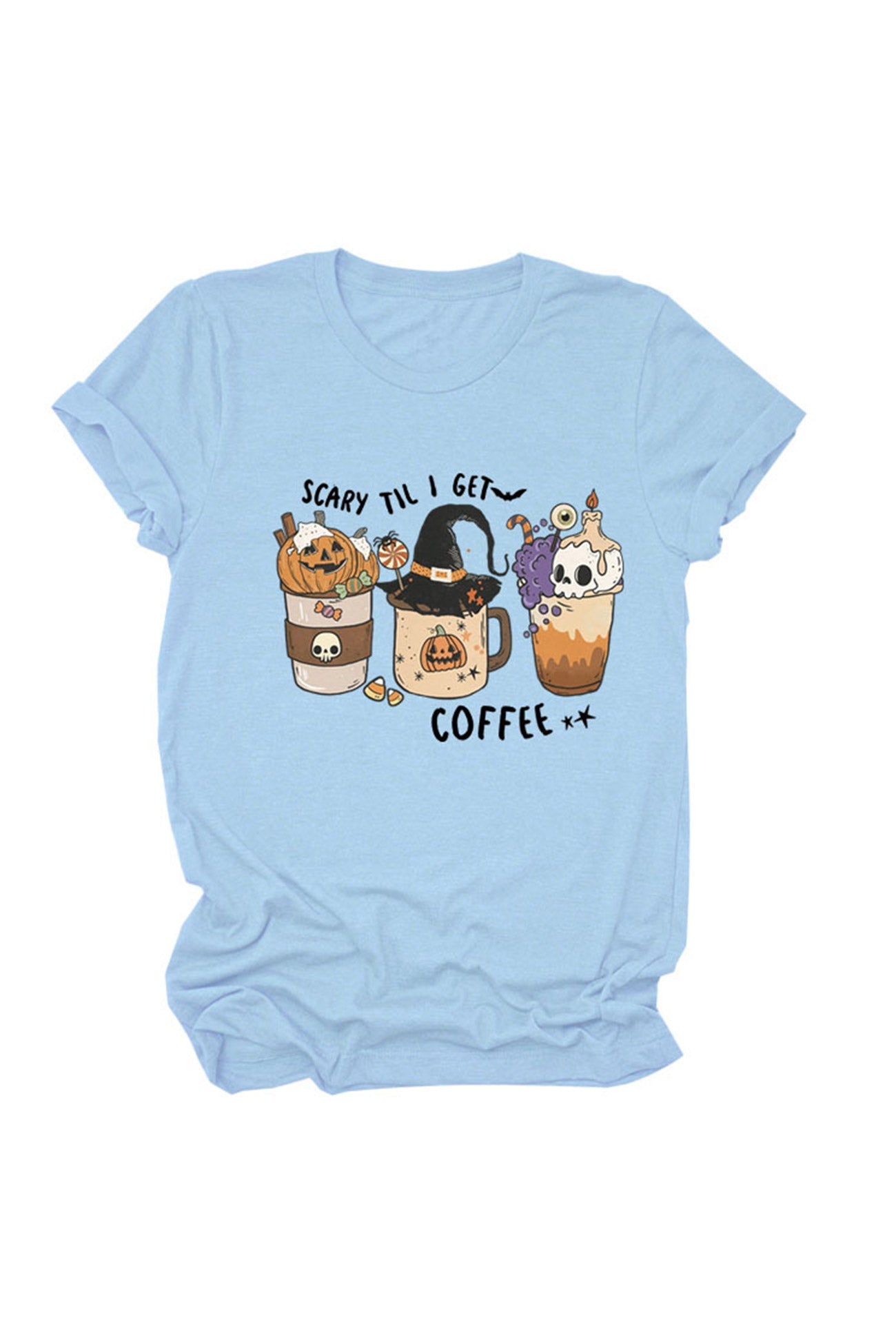 Scary Til I Get Coffee Graphic T-shirt