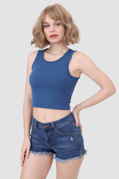 Sleeveless Slim Crop Top