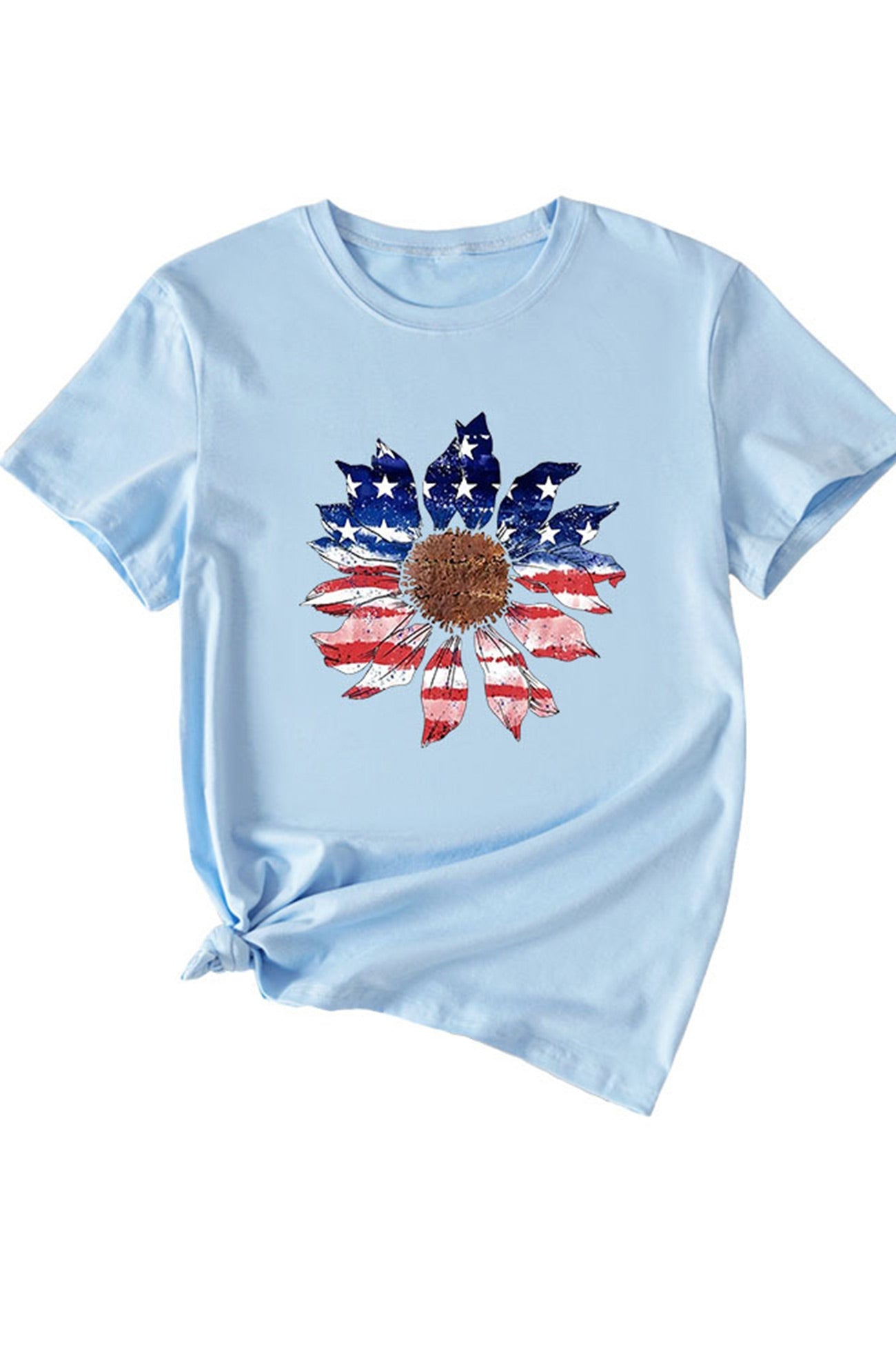 Sunflower Flag Print T-shirt