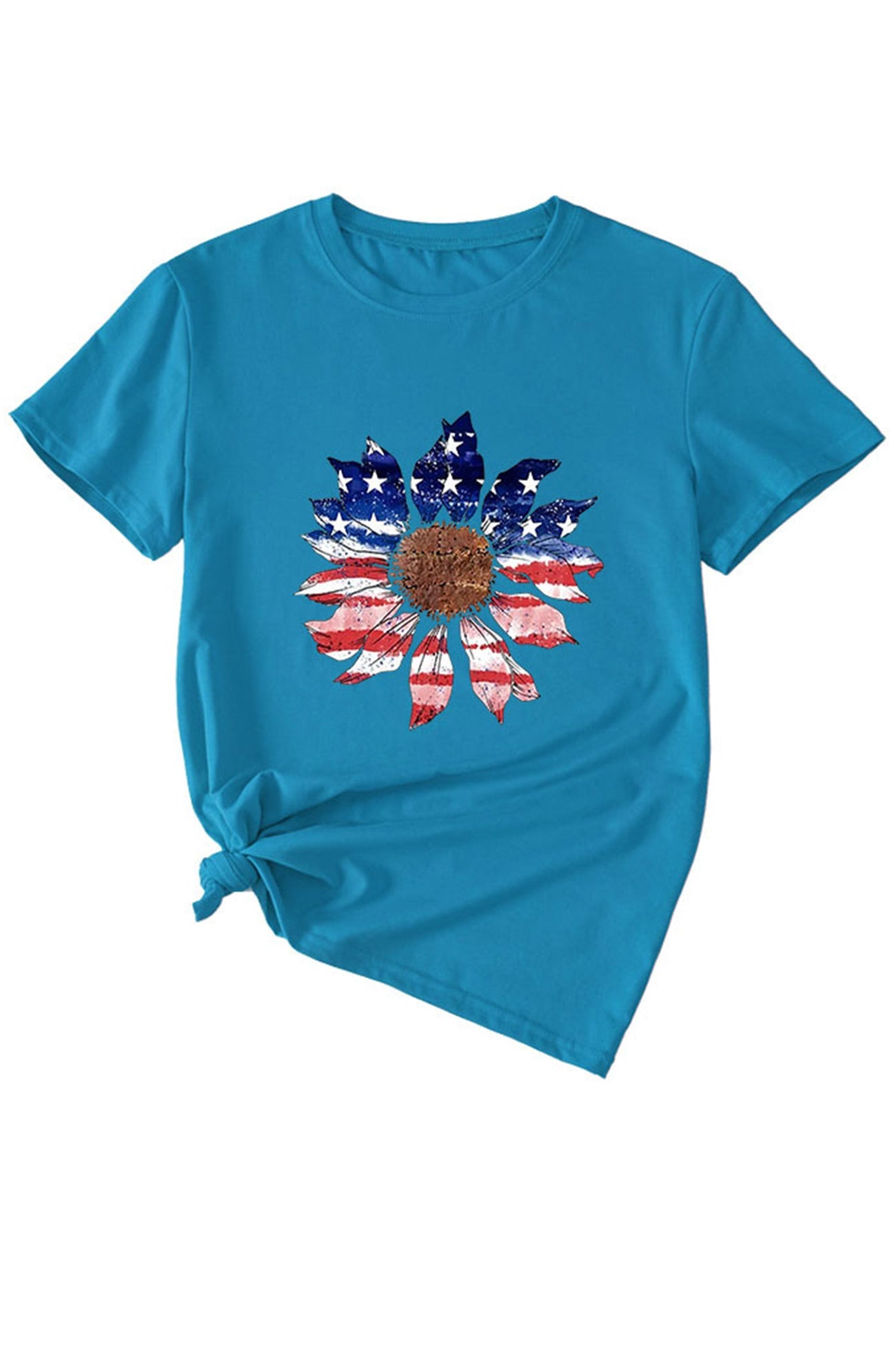 Sunflower Flag Print T-shirt