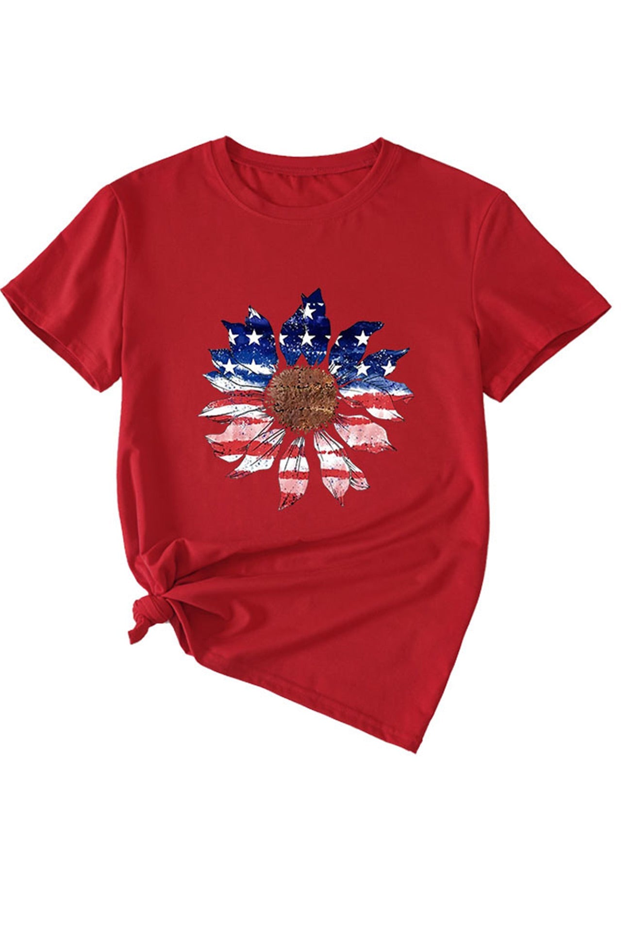 Sunflower Flag Print T-shirt