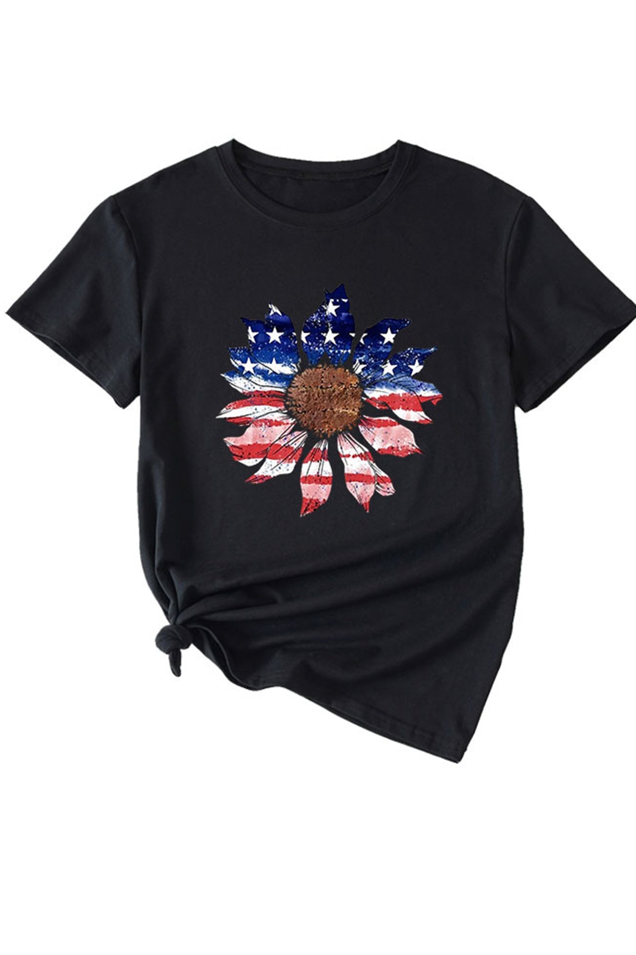 Sunflower Flag Print T-shirt