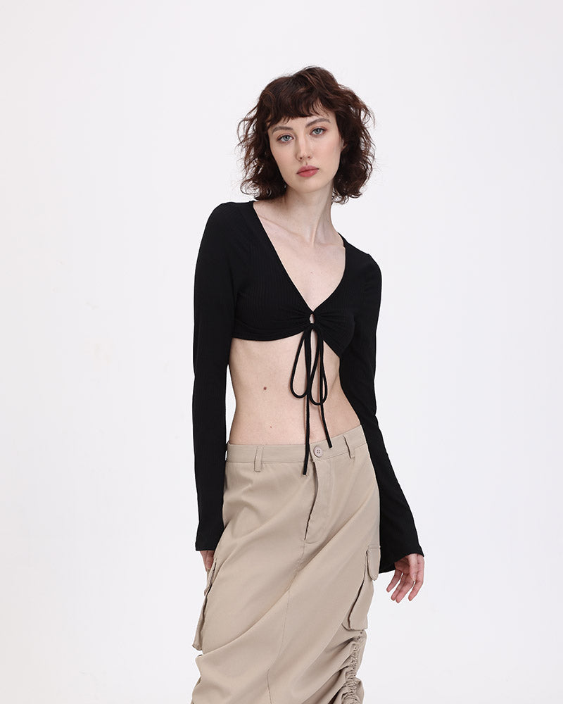 Trinity Cropped Tie Top