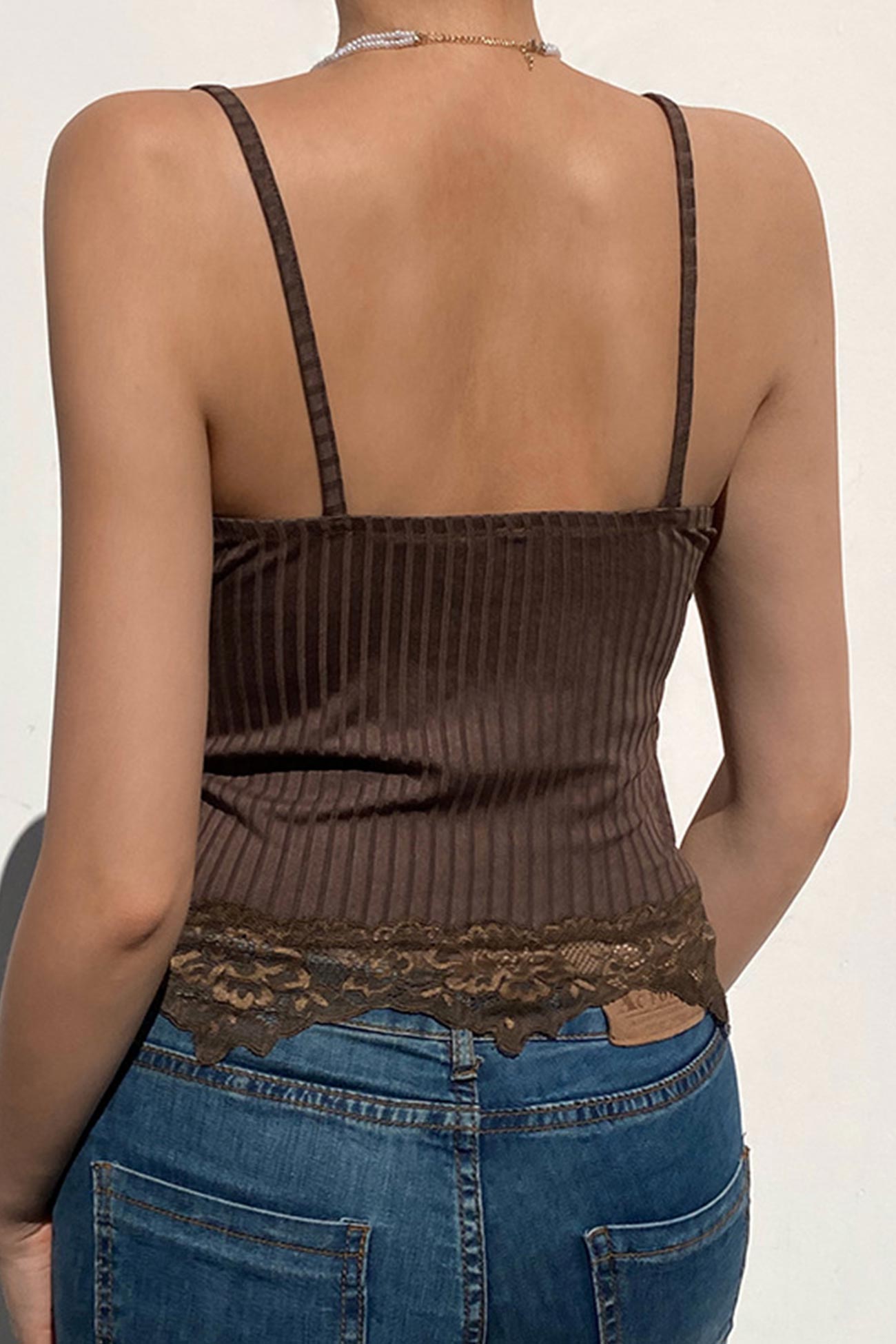 V Neck Lace Cami Vest