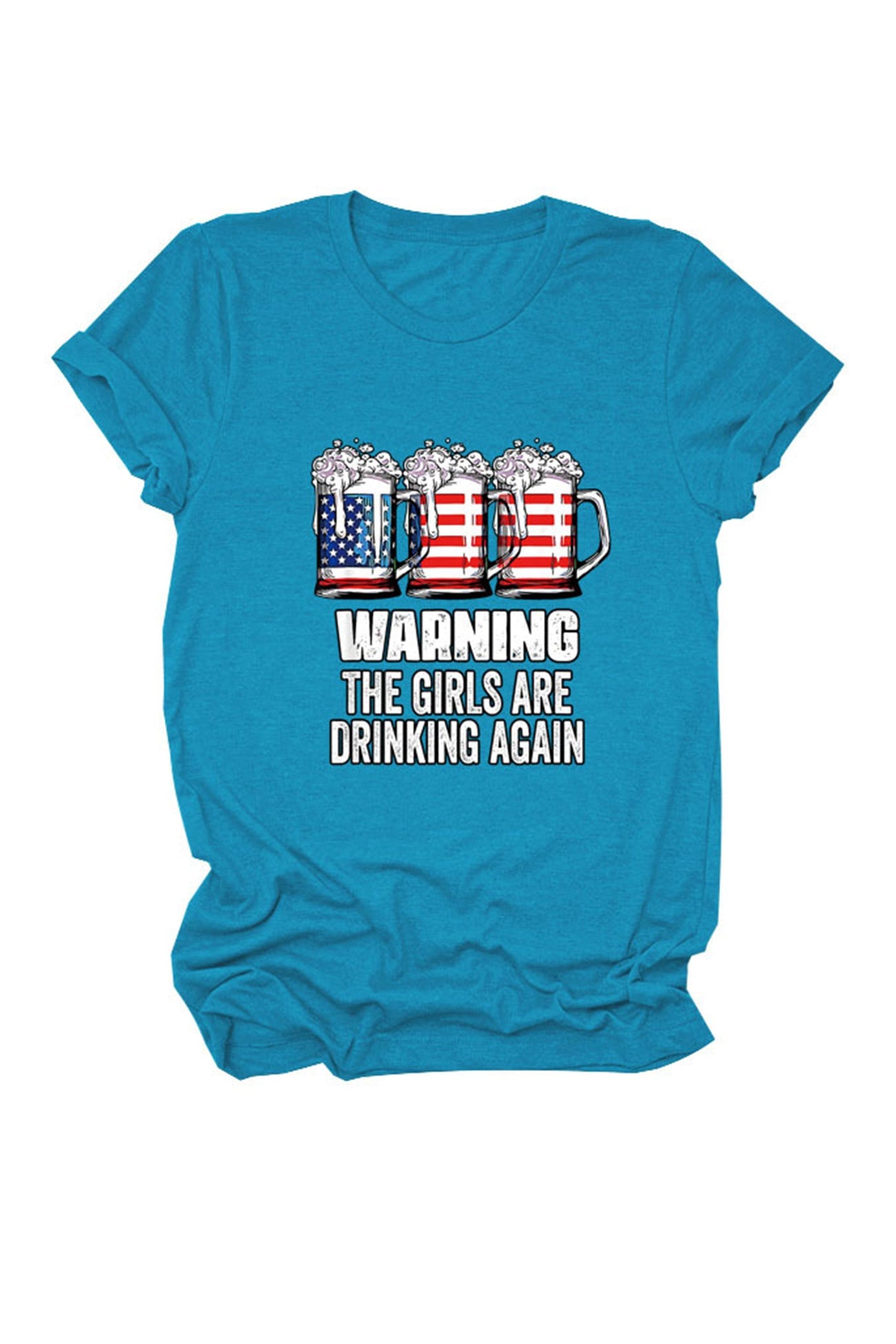 Warning The Girls Are Printed  T-Shirt