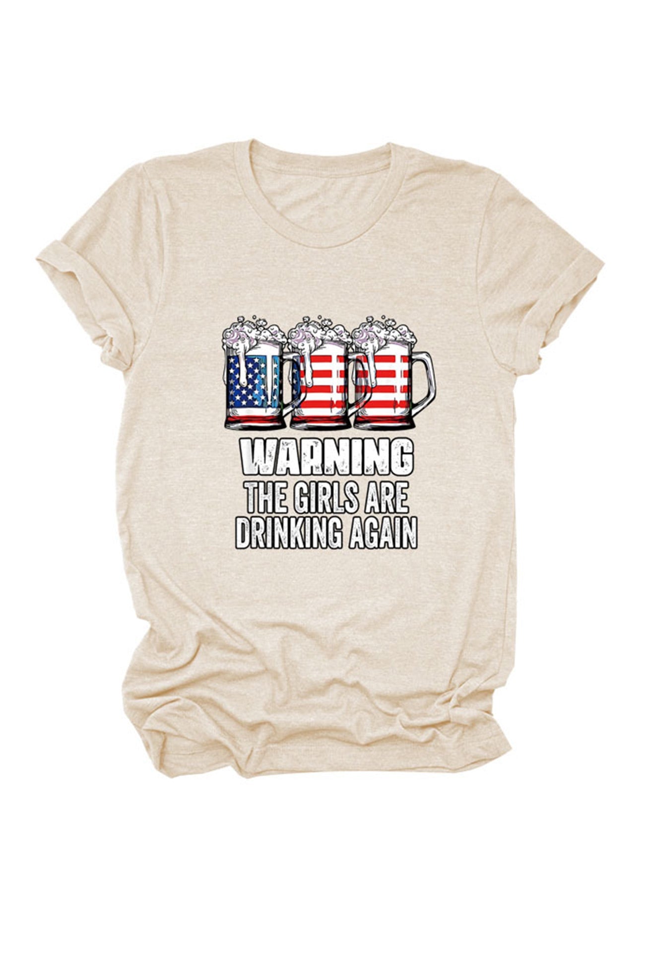 Warning The Girls Are Printed  T-Shirt