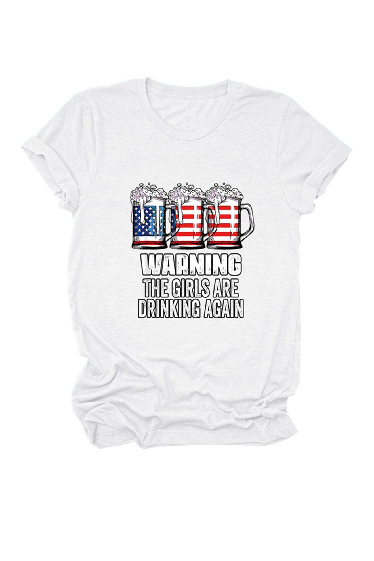 Warning The Girls Are Printed  T-Shirt