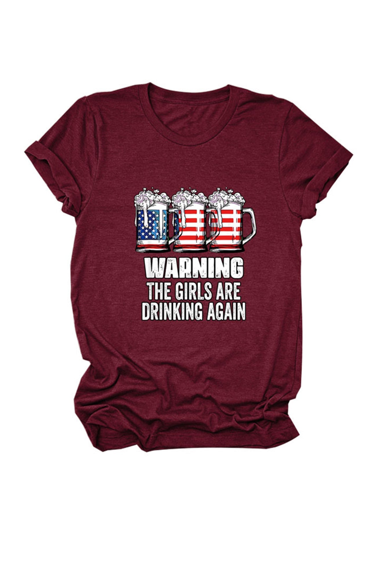 Warning The Girls Are Printed  T-Shirt