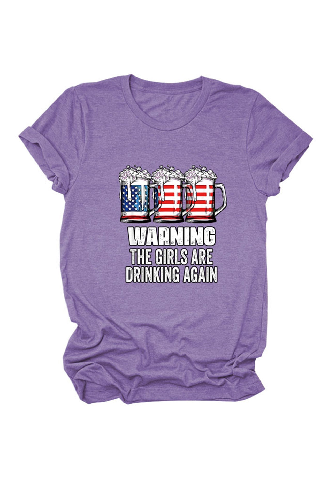 Warning The Girls Are Printed  T-Shirt