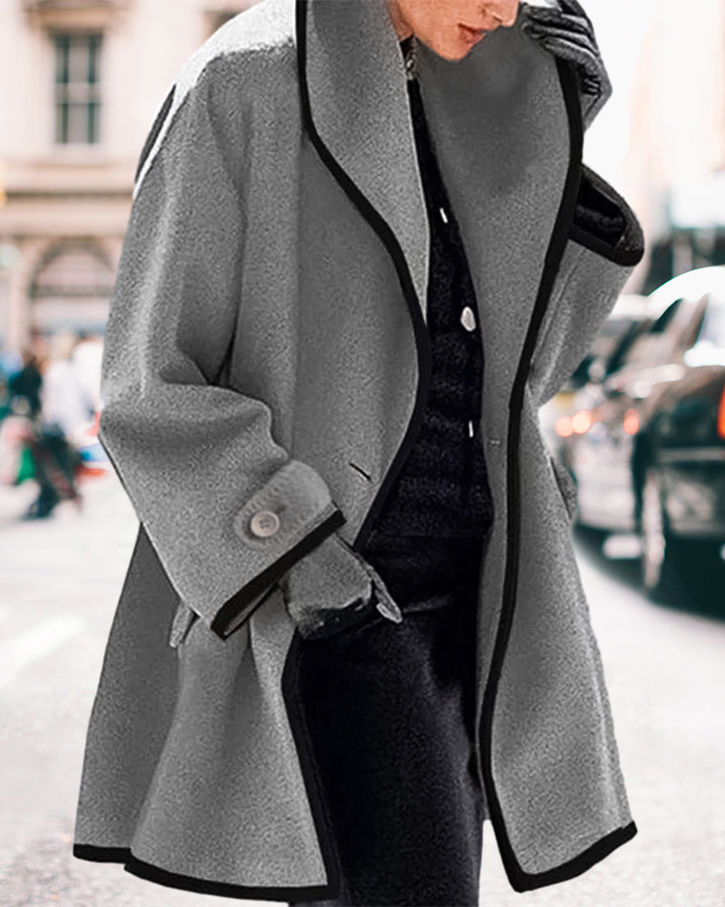 Elegant lapel coat