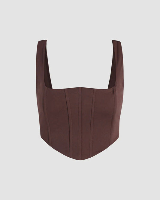 Kew Mocha Corset Top