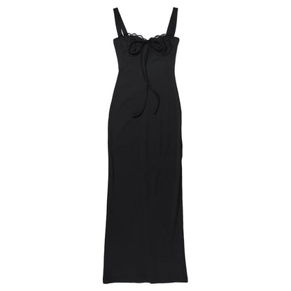 Irene Lace-up Spaghetti Strap Bodycon Maxi Dress