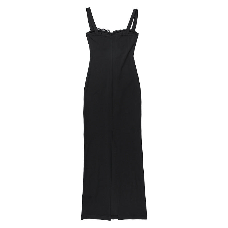 Irene Lace-up Spaghetti Strap Bodycon Maxi Dress