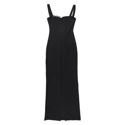 Irene Lace-up Spaghetti Strap Bodycon Maxi Dress