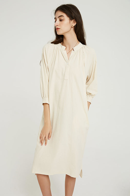 Phyllis Stand Collar Long Dress