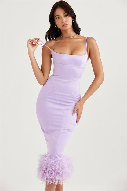 Lillian Spaghetti Strap Backless Long Dress