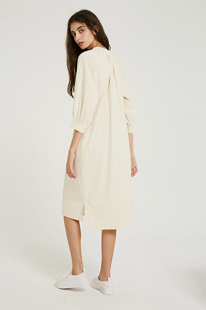 Phyllis Stand Collar Long Dress