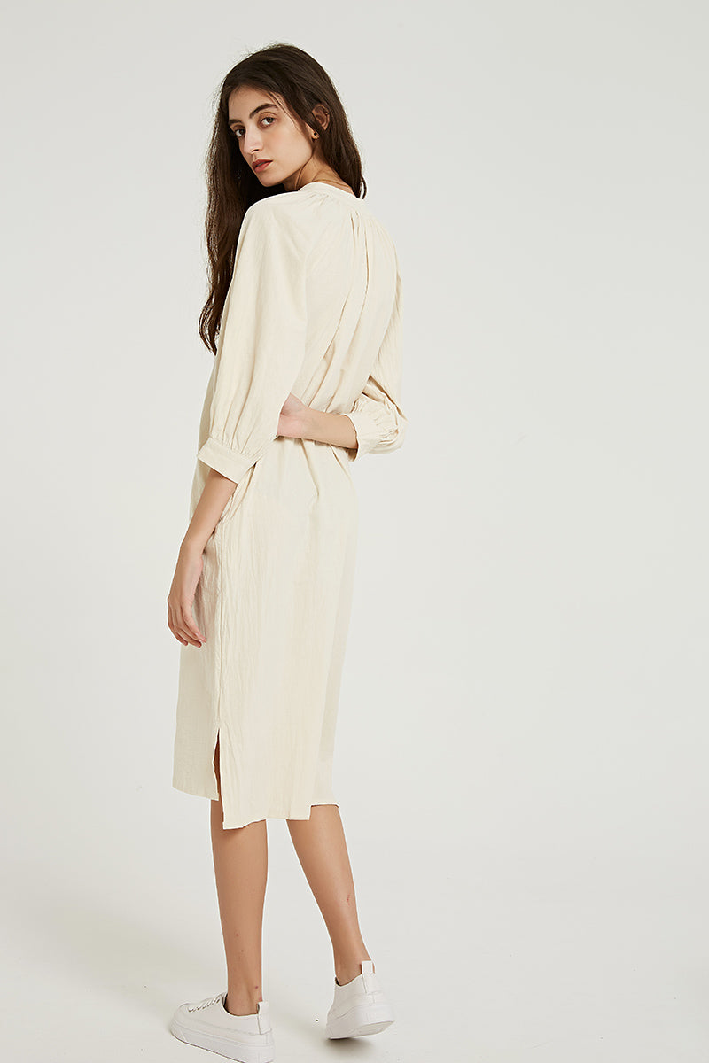 Phyllis Stand Collar Long Dress