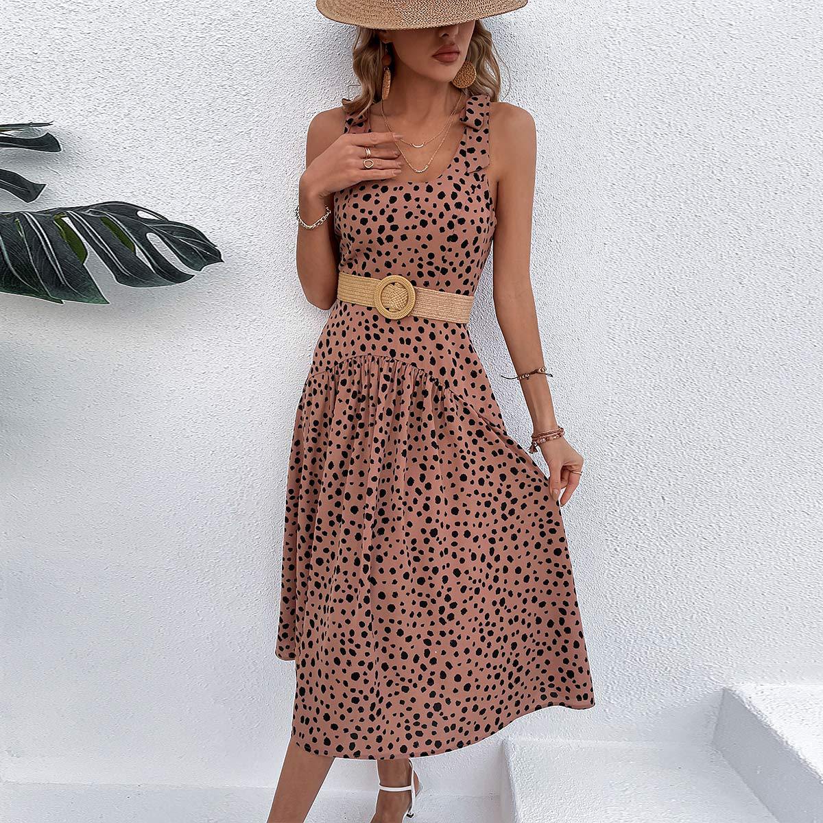 Esther Dot Print Midi Dress