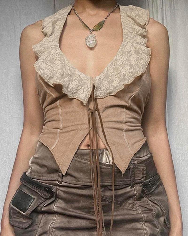 Ingibjord Tie Corset Top