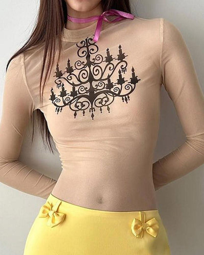 Voiceless Chandelier Graphic Top