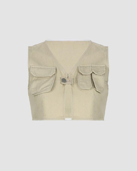 Dustie Utility Cropped Vest