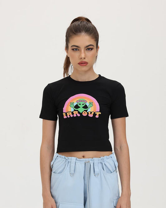 Far Out Cropped Baby T-Shirt