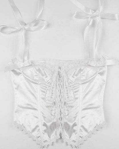 Sabre Silk Diamante Corset Top