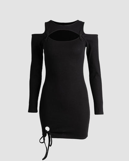 Onyx Metallia Cut Out Dress